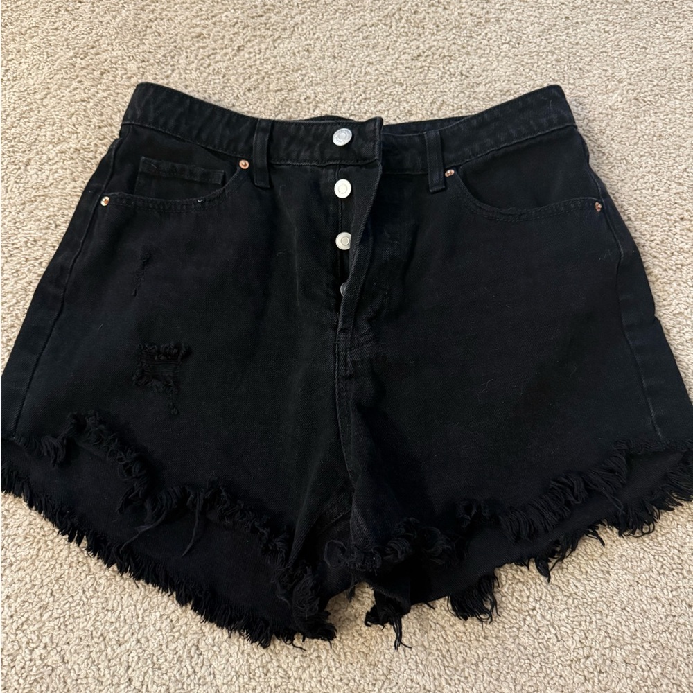 Wild Fable High Waist Black Denim Shorts
